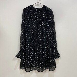 Hether Floral Pattern Flare Dress Chiffon Lace